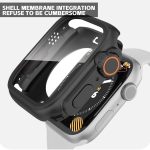 ⁦LinJie 44mm Watch Case with Aluminum Tempered Glass, Hard PC Case for Apple Watch SE/S6/S5/S4 (Black)⁩ - الصورة ⁦2⁩