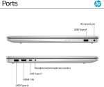 ⁦HP 17.3" 1920 x 1080 (Full HD) Laptop, AMD Ryzen 5 7430U(6 core), AMD Radeon Graphics, 16GB DDR4 RAM, 512GB SSD, HDMI, Wi-Fi 6, Bluetooth, Windows 11 S, Natural Silver, EAT 64GB USB Flash Drive⁩ - الصورة ⁦4⁩