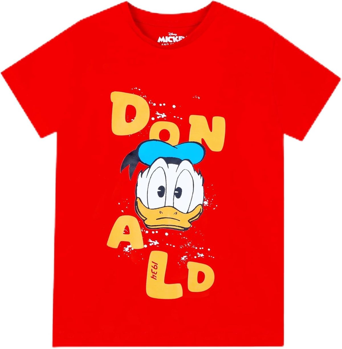 Disney Boys Disney Donald Kids Boys Short Sleeves 100% Cotton T-Shirt Western (pack of 1)
