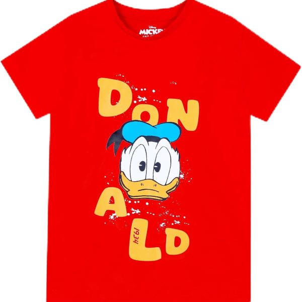 Disney Boys Disney Donald Kids Boys Short Sleeves 100% Cotton T-Shirt Western (pack of 1)
