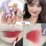 ⁦Khazna Matte Velvet Lip Gloss, 4Pcs Velvet Fog Lip Muddy Texture, Long Lasting Non-Stick Cup Waterproof Feminine Lipstick for Lips and Cheeks⁩ - الصورة ⁦4⁩