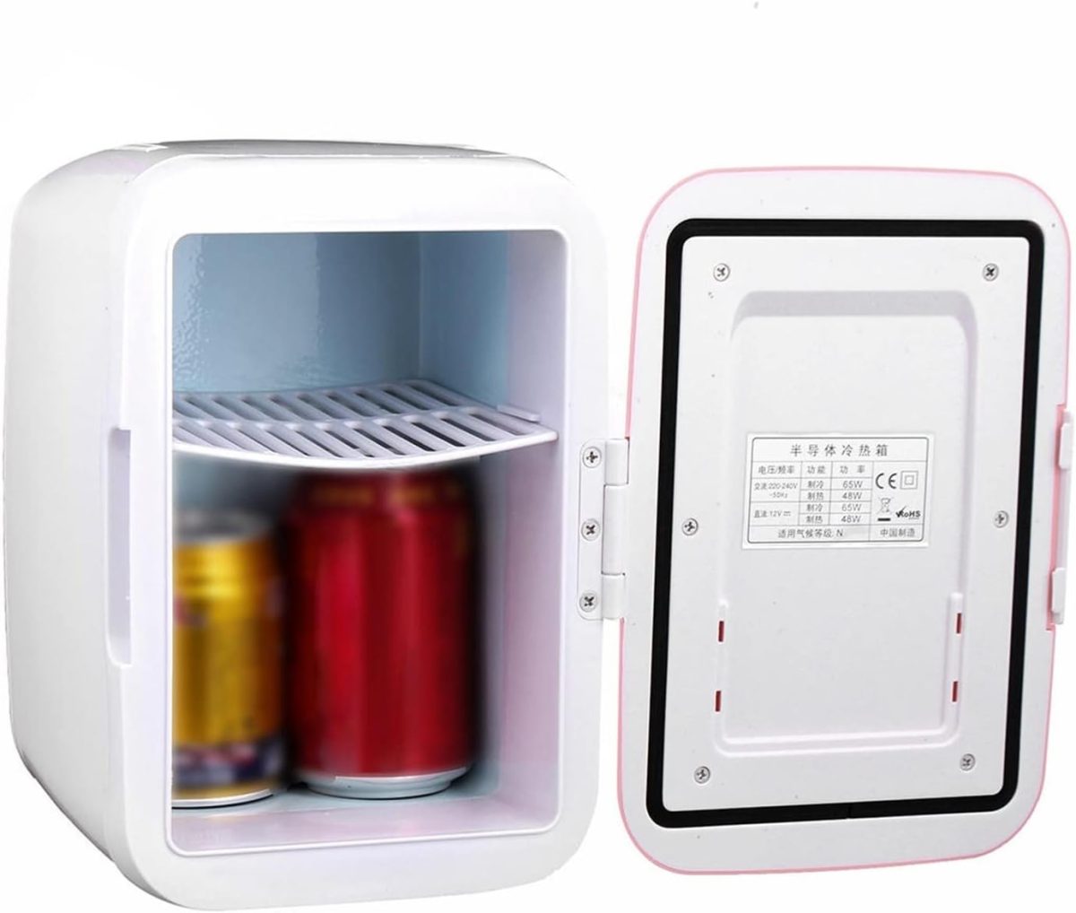 ⁦Avcbno Compact refrigerator Cold Car Fridge Cooler Freezer Portable Pink Portable Mini Home Refrigerator⁩ - الصورة ⁦2⁩