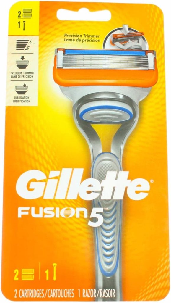 Gillette Fusion 5 Men's Razor + 2-Cartridges (3 Pack)