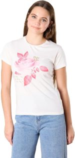 REDTAG Senior Girls Rose Print T-Shirt