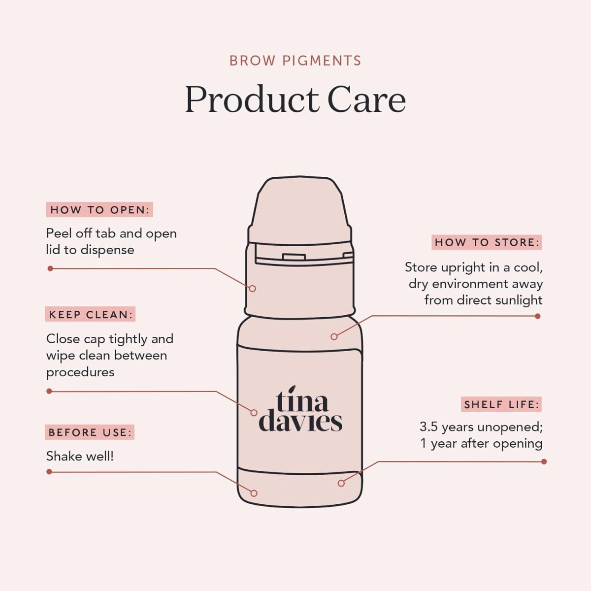 ⁦Tina Davies Professional X Perma Blend Brow Pigment - Permanent Eyebrow Makeup - Colours Heal True to Tone - High Retention - Bolder Brown, 1/2oz⁩ - الصورة ⁦7⁩