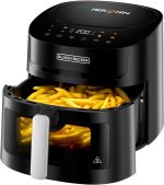 ⁦BLACK+DECKER 8-in-1 Digital Air Fryer with Window, 7.2L Large Capacity, 1800W, Rapid Air Technology, LED Touch Display, Dehydrate Function, Dishwasher Safe Basket, Cool-Touch Handle - AF7210-B5⁩ - الصورة ⁦9⁩
