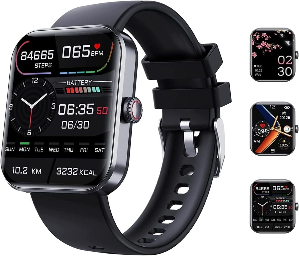LYAROMIS 2025 Smart Watch for Men Women, 1.91" HD Smartwatch with 100+ Sports Modes,Blood oxygen test, Heart Rate/Sleep Monitor, Activity Tracker for Android/iPhone(F57L)