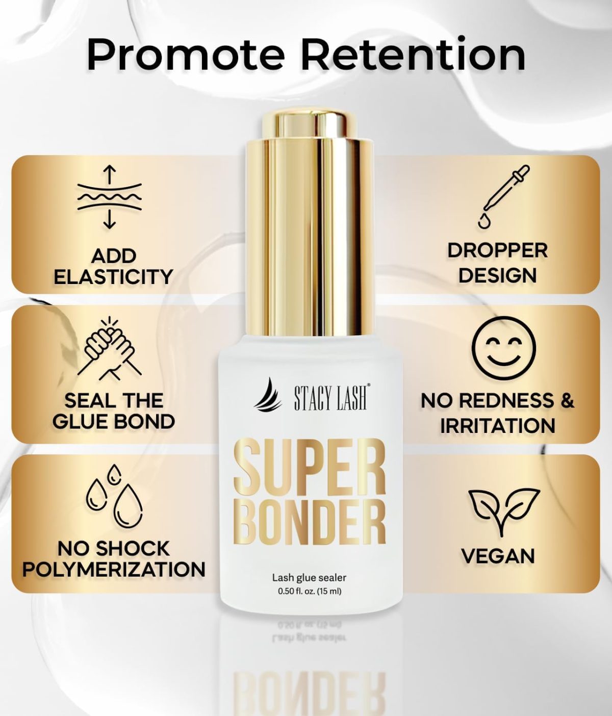 ⁦Super Bonder for Lash Extensions by Stacy Lash/Locks Eyelash Glue Fumes/Lash Extension Primer Complement/Lash Bonder for Mink Individual Lashes/Eyelash Extension Supplies⁩ - الصورة ⁦4⁩