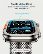 ⁦Metal Case for Apple Watch Series 10 46mm Men, AZONEE Shockproof Bumper Cover [Ultra Look Transformation] Stainless Steel Rugged Back Cover for iWatch Accessories⁩ - الصورة ⁦3⁩