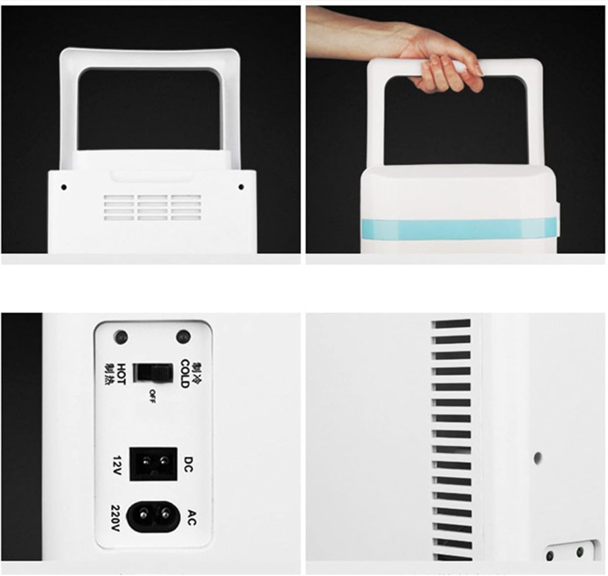 ⁦Avcbno Compact refrigerator 10L Car Home Auto Refrigerator Mini Fridges Portable Food Drink Freezer Cooler for Car Home Outdoor⁩ - الصورة ⁦4⁩