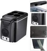 ⁦QBNZAXC Mini fridge 12V Refrigerator Freezer Heater 6L Mini Car Fridge Cooler & Warmer Portable Fridge Icebox Travel Refrigerator Car Accessories⁩ - الصورة ⁦4⁩