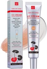 Grospe Centella Asiatica Color Correcting CC Cream Foundation Full Coverage Invisible Pores Long-Lasting Makeup Moisturising CC Cream for Naturally Glowing Skin 45ml (#1 Dark)