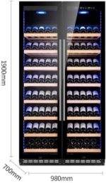 ⁦Avcbno Wine cooler Best Selling French Side By Side Glass Door No-frost Stainless Steel Custom Wine Fridge⁩ - الصورة ⁦2⁩