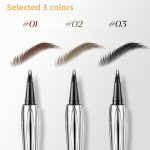 ⁦NOVOLAN Precision Eyebrow Pencil, Long-lasting Formula, Fade-resistant, Natural Look, Multipurpose, Waterproof and Sweatproof, Wild Brow Effect, Water Brow Pencil, 3 Color Bifurcated Pen Tip (#02)⁩ - الصورة ⁦5⁩