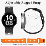 ⁦Heavy Duty Silicone Gapless Band for Galaxy Watch Band 7 FE 6 5 4 4 44mm 40mm/Galaxy Watch 6 Classic Band 47mm 43mm/Watch 5 Pro 45mm/Watch 4 Classic 46mm 42mm, Strap⁩ - الصورة ⁦6⁩