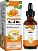 Cosmite Organic Pumpkin Seed Oil – Pure Cold Pressed Oil to Nourish Hair, Eyelashes, Eyebrows & Skin, Boost Hair Growth, Repair Dry and Damaged Hair, and Moisturize Face & Body Naturally (1PCS)