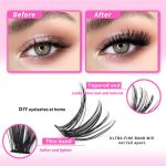 ⁦YOITS 640Pcs DIY Eyelash Extension Kit, D Curl Lash Clusters Kit 30D&40D&50D Lash Extension Kit 9-16mm Cluster Eyelash Extensions, with Lash Bond and Seal and Lash Tweezers (30D+40D+50D Lash Kit)⁩ - الصورة ⁦3⁩