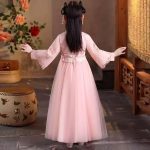 ⁦Girl's Hanfu Dress, New Spring/Autumn Style Chinese Tang Suit, Fairy-like Princess Ancient Ruqun Dress, Traditional Chinese Costume for Kids⁩ - الصورة ⁦5⁩