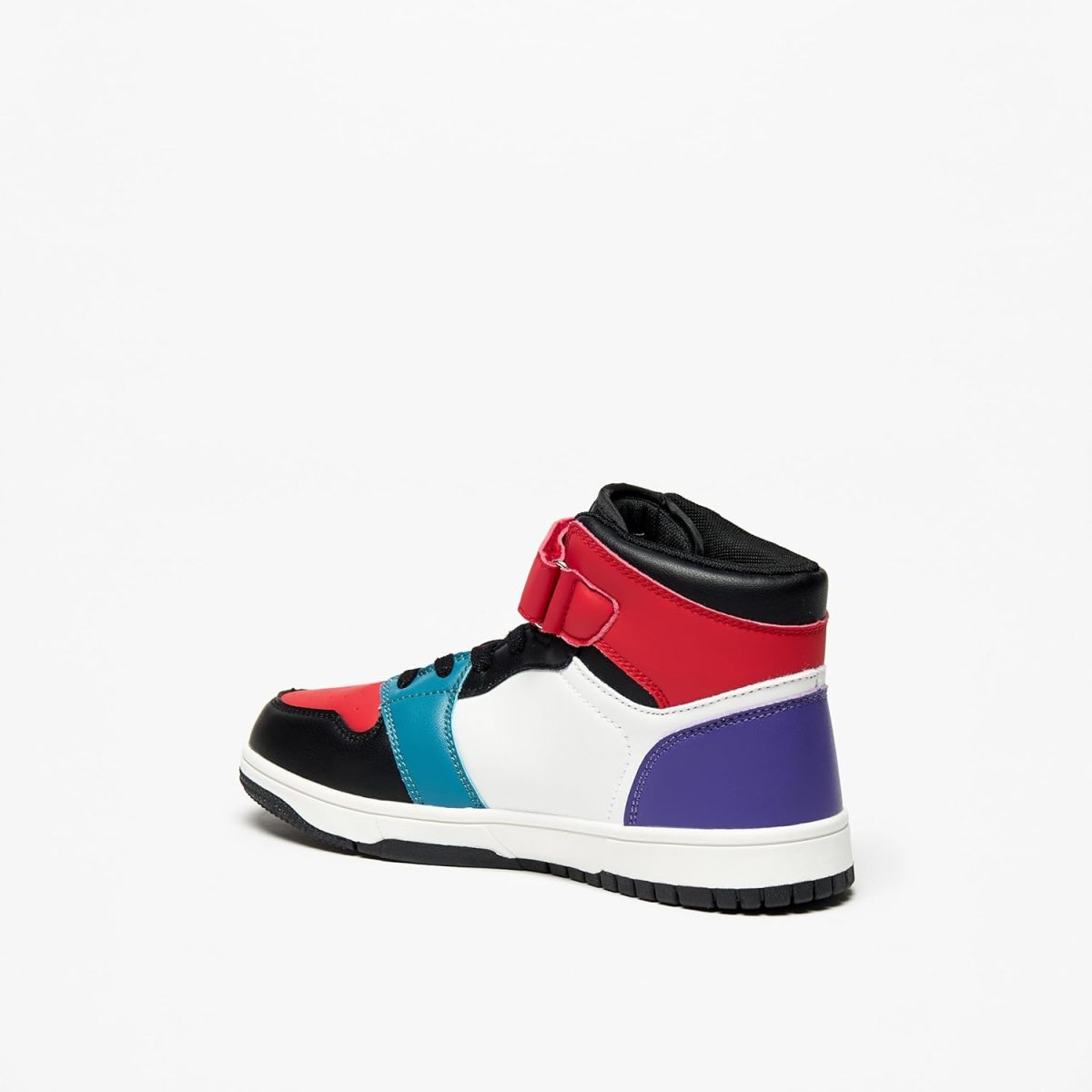 ⁦Oaklan By Shoexpress Boy's Oaklan By Shoexpress Panelled High-Top Sneakers With Hook And Loop Closure⁩ - الصورة ⁦2⁩