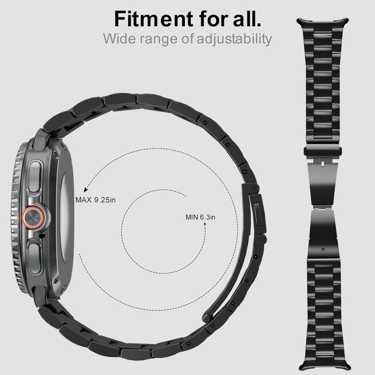 ⁦Stainless Steel Band Compatible with Samsung Galaxy Watch 8 Classic 46mm, Business Metal Strap Replacement Band for Men Women⁩ - الصورة ⁦2⁩