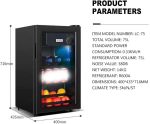 ⁦Avcbno Wine cooler Fresh Chilled Household Refrigerator Small Glass Wine Storage Cabinet Commercial Vertical Freezer Refrigerator⁩ - الصورة ⁦2⁩