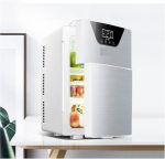 ⁦QBNZAXC Mini fridge 20L Refrigerator Mini Small Refrigerator Home Dual-use Cold And Warm -Door Refrigerator Fresh-keeping Box⁩ - الصورة ⁦4⁩