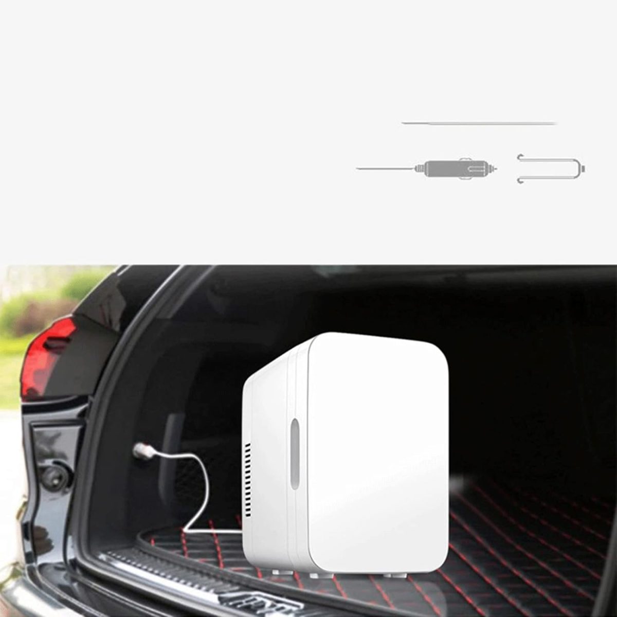 ⁦Avcbno Compact refrigerator Mini Refrigerator Portable Cooler Compact Refrigerator 220V for Car Truck Kitchen Home Use Picnic Camping Silent Freezer⁩ - الصورة ⁦2⁩
