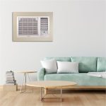 ⁦Generic Window Air Conditioner Frame Wooden Decor Elegant Matte White Easy to Clean and Install (Living Room, Bedroom, Home Office)⁩ - الصورة ⁦6⁩