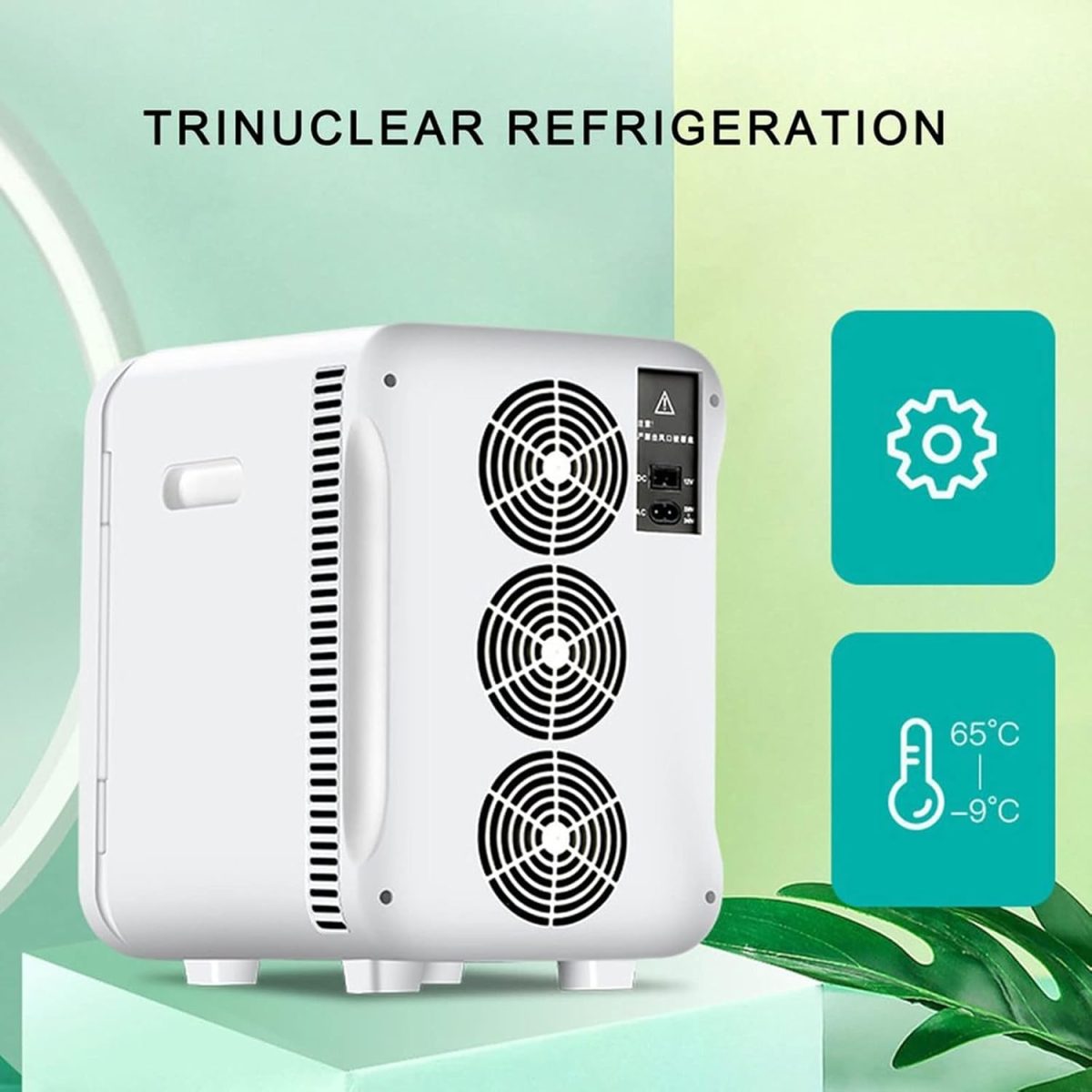 ⁦DDCVFREE Mini fridge Mini Fridge 13.5L Can Portable Personal Small Refrigerator Compact Cooler And Warmer For Food Bedroom Dorm Office Car⁩ - الصورة ⁦5⁩