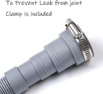 ⁦Washing Machine Drain Hose,Universal Drain Hose Extension Kit for Washer, Dishwasher Flexible Discharge Hose, With 1 Adapter 4 Hose Clamps 1 U-Bend Hose Holder (2M)⁩ - الصورة ⁦4⁩