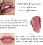 ⁦SYOSI 12 Pcs Velvet Matte Liquid Lipstick Set, Waterproof Long Lasting Non-stick Cup Not Fade Nude Lip Gloss Set, Up To 24 Hours, Professional Lip Makeup Gift Kit For Women⁩ - الصورة ⁦3⁩