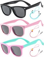 Flexible Kids Sunglasses Polarized Sun Glasses Girls Boys Shades UV400 Protection Eyewear for Age 2-8