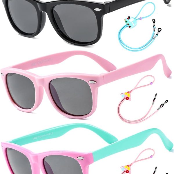 Flexible Kids Sunglasses Polarized Sun Glasses Girls Boys Shades UV400 Protection Eyewear for Age 2-8