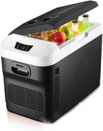 ⁦Avcbno Compact refrigerator 15L Car Home Mini Refrigerator Portable Food Drink Freezer Cooler Outdoor Picnic Food Cooling Warming Fridge⁩ - الصورة ⁦2⁩