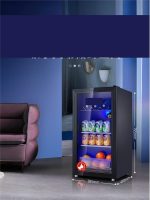 ⁦EIOZIEEY Beverage refrigerator Refrigerator Black Refrigerators For Home Mini Fridge 220v Small Household Fresh-keeping Cabinet Drinks Freezer Electric⁩ - الصورة ⁦3⁩