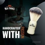 ⁦Man Arden Royal White Premium Shaving Brush With Ultra Soft & Absorbent Bristles & Long Handle | Cruelty Free | For A Smooth Shave⁩ - الصورة ⁦4⁩