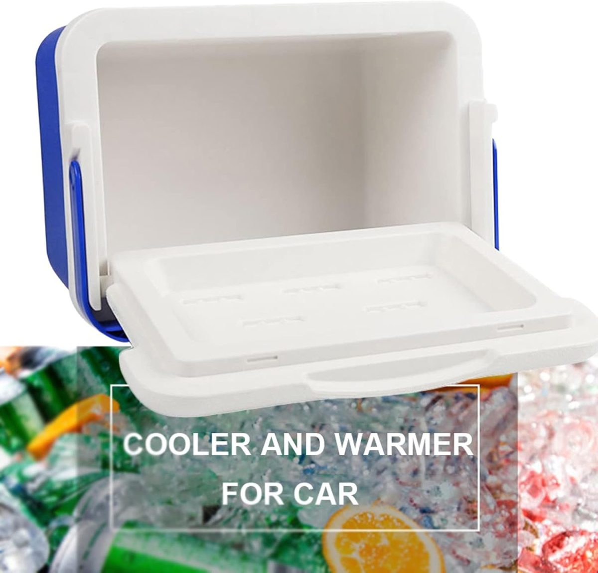 ⁦EIOZIEEY Beverage refrigerator 6L Car Fridge Travel Refrigerator Mini Fridges for Car Home Portable Refrigerator Milk Food Carrier with Handle⁩ - الصورة ⁦6⁩