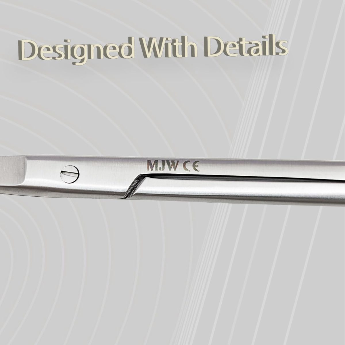 ⁦MJW Iris Scissors Fine Point 11cm 4.5" Jaw Paper Scissors Office Bandage Sharp Scissors Curved/Straight Two Shapes Available (Curved)⁩ - الصورة ⁦3⁩