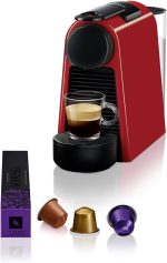 Nespresso Essenza Mini D30 Espresso Capsule Coffee Machine, 0.6 L, 19 Bar Pressure, Red