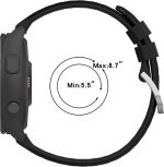 ⁦MOTONG For Garmin Forerunner 265S Replacement Band 18mm Replacement Wrist Watch Strap Band For Garmin Forerunner 265S/255S/255S Music(Silicone Black)⁩ - الصورة ⁦7⁩