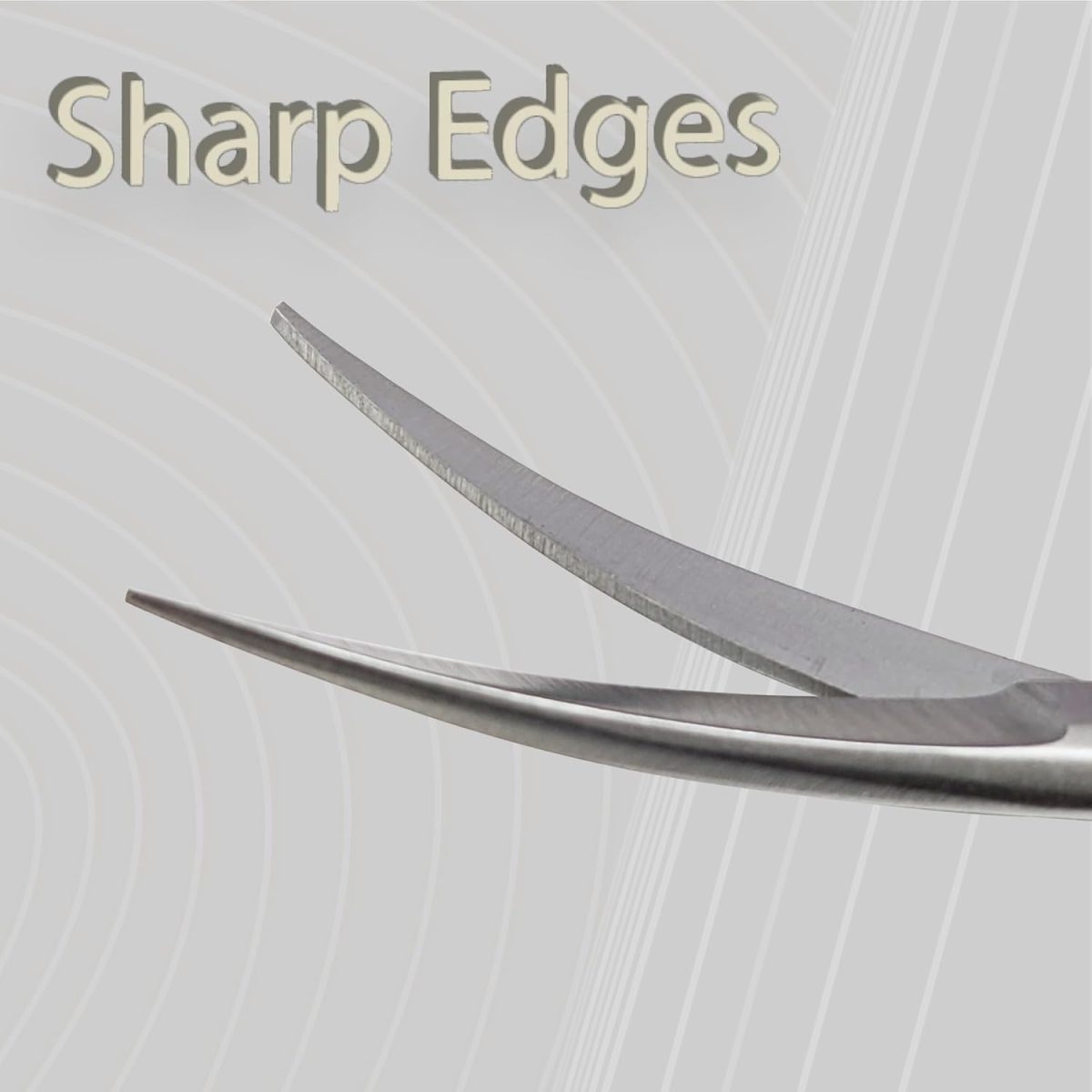 ⁦MJW Iris Scissors Fine Point 11cm 4.5" Jaw Paper Scissors Office Bandage Sharp Scissors Curved/Straight Two Shapes Available (Curved)⁩ - الصورة ⁦2⁩