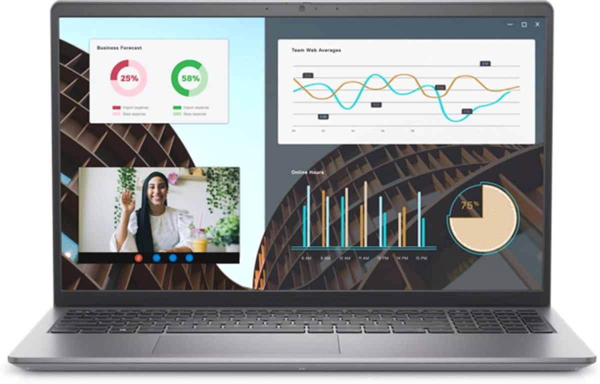 ⁦Dell Vostro 3530 Laptop (2023) | 15.6" 1920x1080 FHD | Core i7-1355U - 512GB SSD Hard Drive - 16GB RAM | 10 cores @ 5 GHz No OS Black⁩ - الصورة ⁦2⁩