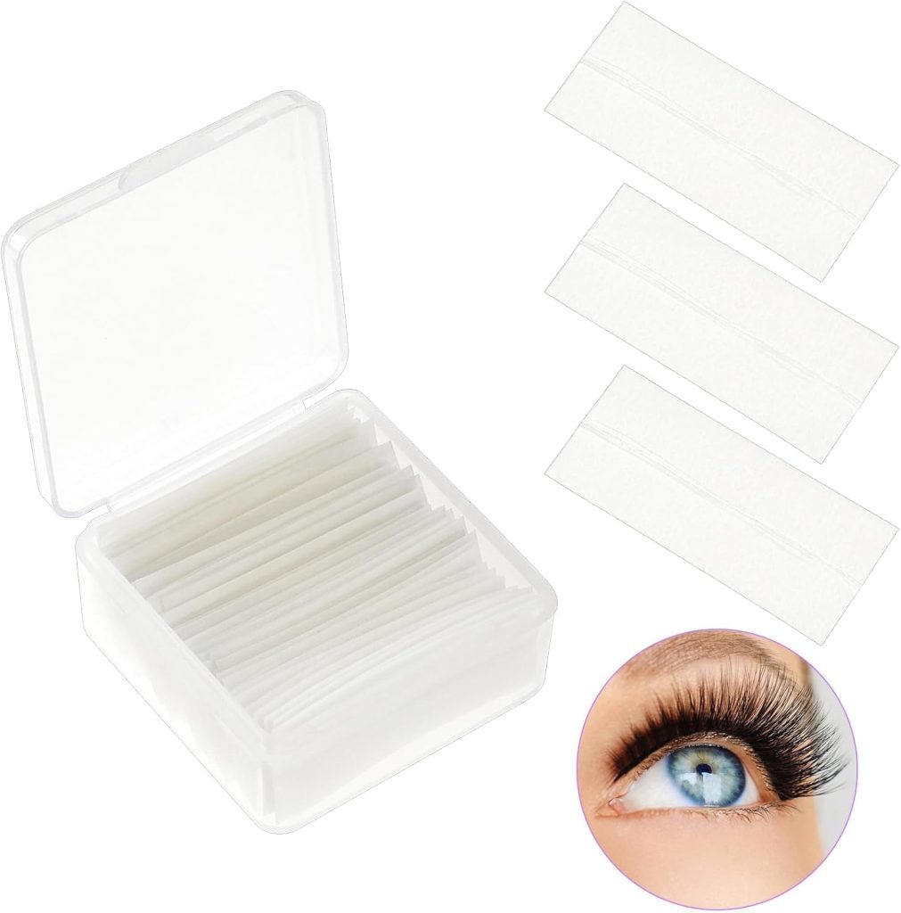 Tazweeq 40 Pcs Self Adhesive Eyelashes Strips Tape, 5D False Eyelash Self-Adhesive Strip, Waterproof Lash Buddy Glue Strip for Fluffy Mink False Eyelashes Replace