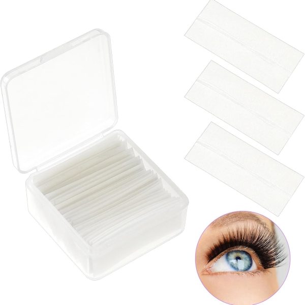 Tazweeq 40 Pcs Self Adhesive Eyelashes Strips Tape, 5D False Eyelash Self-Adhesive Strip, Waterproof Lash Buddy Glue Strip for Fluffy Mink False Eyelashes Replace