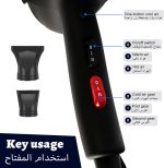 ⁦Rightsure Hair Dryer, Professional Blow Dryer, 2500W Blue Light Negative Ionic Fast Drying Hairdryer with 2 Speeds 3 Heat Settings, Cool Button, 2 Nozzle for Women Men Home Salon⁩ - الصورة ⁦4⁩