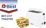 ⁦Techno Best 650W 2 Slice Electric Toaster/Efficient Breakfast Toasting/Breakfast machine with Browning control/Plastic/White/BET-01P⁩ - الصورة ⁦5⁩