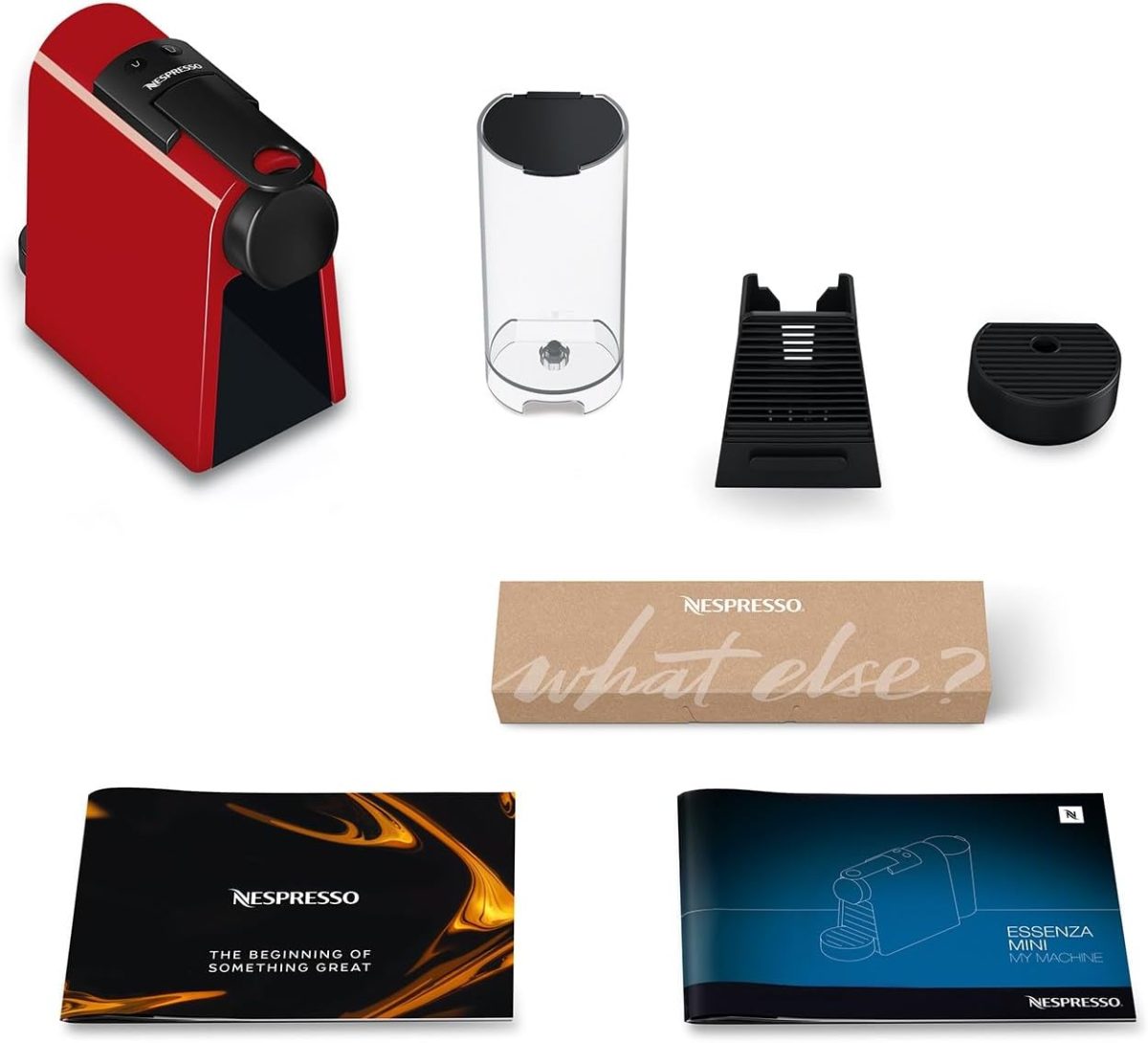 ⁦Nespresso Essenza Mini D30 Espresso Capsule Coffee Machine, 0.6 L, 19 Bar Pressure, Red⁩ - الصورة ⁦10⁩