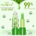 ⁦Skynest 3 Pack Aloe Vera Lip Balm, Moisturizing Lipstick Temperature Color Change Lipstick Long Lasting Nutritious Aloe Vera Lip Plumper Set (Green)⁩ - الصورة ⁦5⁩