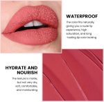 ⁦HappyoH 3 Colors Matte Red Lipstick Pack Set,Long Lasting 24 Hour Waterproof Velvet Nonstick Cup Lipgloss Dark Ruby Red Lip Stain Pigmented Lip Makeup Quality Professional Gift Sets⁩ - الصورة ⁦4⁩