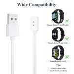 ⁦Charger for Xiaomi Redmi Watch 5 Active/ 5/5 Lite, Magnetic Charger with USB/Type C for Redmi Watch 5 Active Charging Cable (1 m / 3.3 ft) (USB White)⁩ - الصورة ⁦4⁩